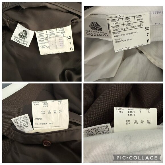 Canali 2 Piece Suit 52R Brown Birdseye Super 120s Wool Pleated 3 Button Italy - Picture 7 of 12
